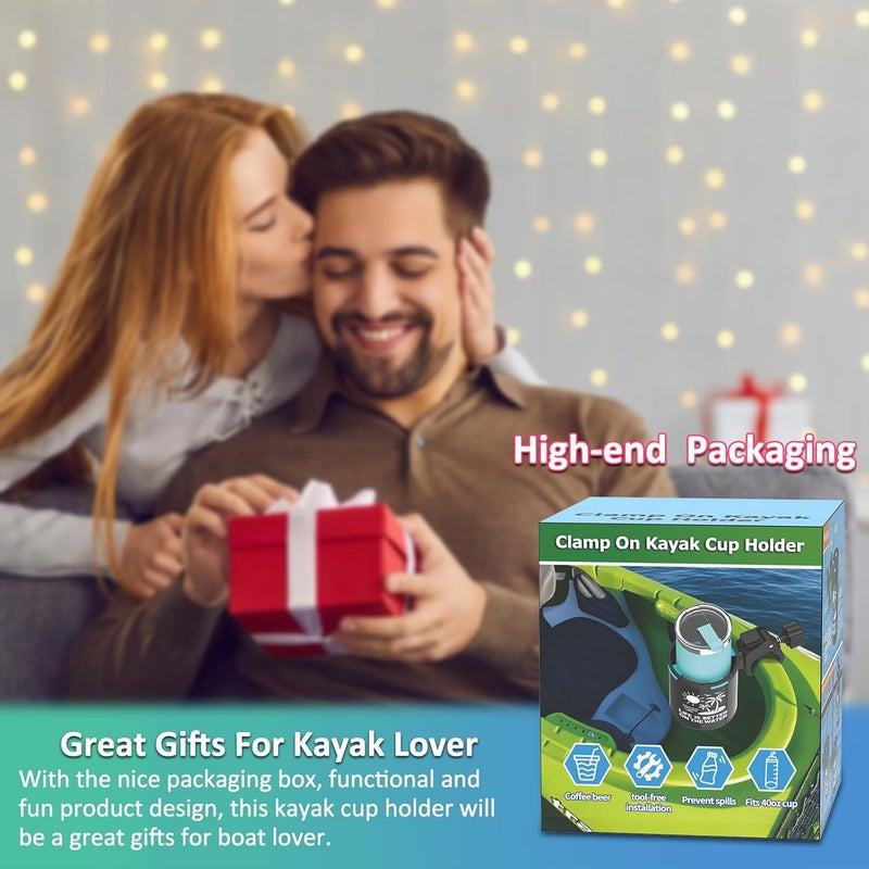Seaperk Clamp On Kayak Cup Holder, Adjustable & Tool - Free Installation, Ideal for Kayaks, Jet Skis | Perfect Kayak Gift for Men, Must - Have Kayak & Jet Ski Accessories| 1 - Pack - Image 3
